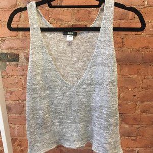 BDG Grey Knit Sleeveless Blouse